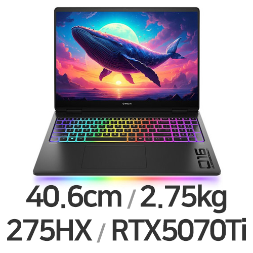 HP 오멘 MAX 16-ah0081TX 64GB램 (SSD 1TB)