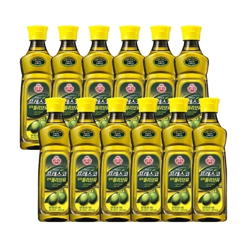 프레스코 압착 올리브유 500ml (12개)_이미지