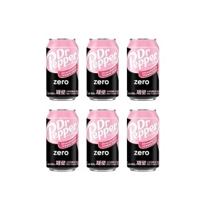 코카콜라음료 닥터페퍼 제로 스트로베리크림향 350ml (6개)_이미지