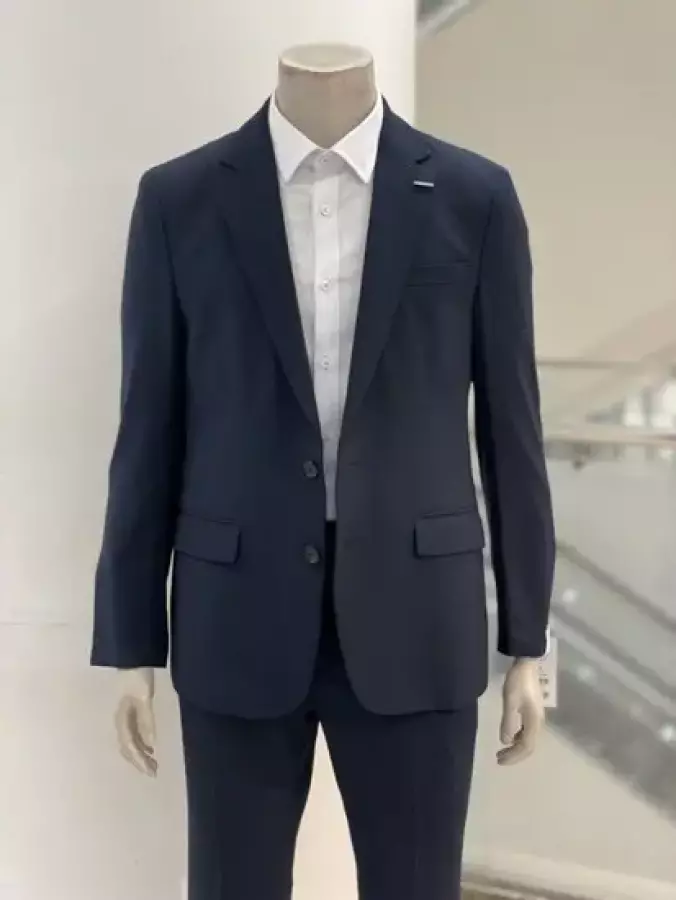 바쏘옴므 Z2JK77A 네이비 봄 여름 쿨 스판 캐주얼 셋업 자켓_CA