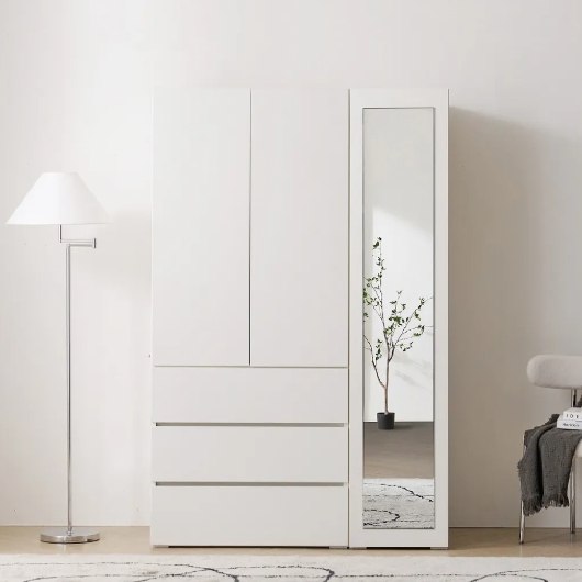 마르체 모엔 서랍 시스템 거울 옷장 세트 1200