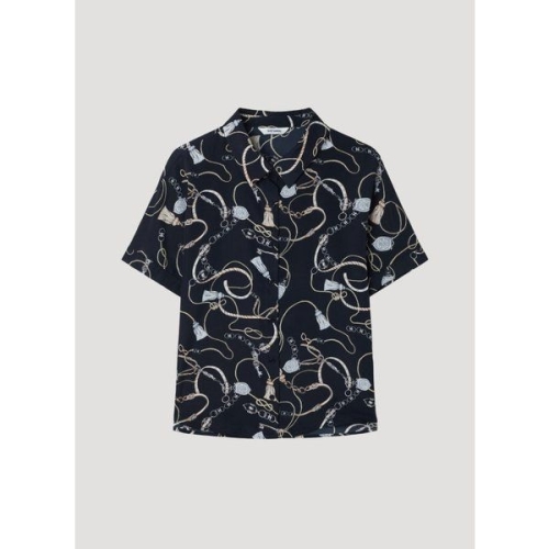 쉬즈미스 테슬 패턴 반팔 카라 블라우스 598129_이미지