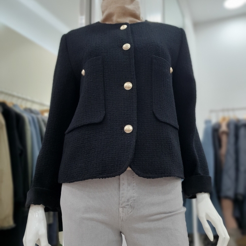 엠씨 라운드 자켓 C44J2571/블랙_이미지