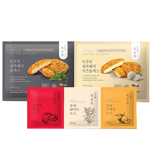 지케이라이프 옥주부 제주돼지 통까스 2종 10팩 세트 (1개)