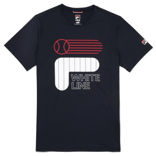 휠라 퍼포먼스 빅로고 반팔티셔츠 FS2RSF2323M (INA, 잉크네이비)_이미지