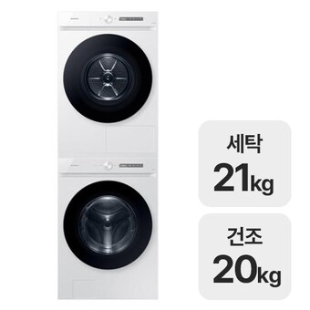 삼성전자 그랑데 AI <b>WF21CB6650BW</b> + DV20CB8600BW