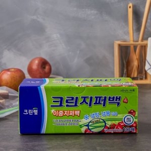 크린랲 크린지퍼백 대용량 22x25cm (중) 100매 (1개(100매))_이미지