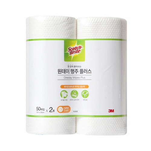 3M 스카치브라이트 원데이 플러스 일회용 행주 100매 (3개(300매))_이미지