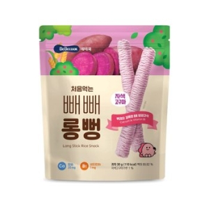 베베쿡 처음먹는 빼빼롱뻥 자색고구마 30g (9개)_이미지