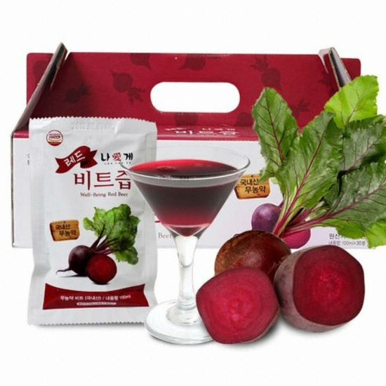 몽탄우리농산협동조합 나애게 레드비트즙 100ml 30포 (1개)_이미지