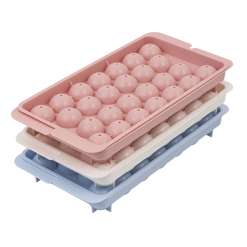 더담다 원형 아이스트레이 26구 3P 핑크 핑크 240x120x33mm