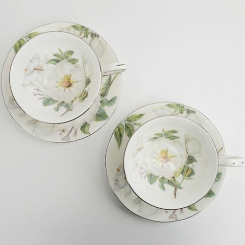 [불명] 목련 커피잔 200ml (2인조)