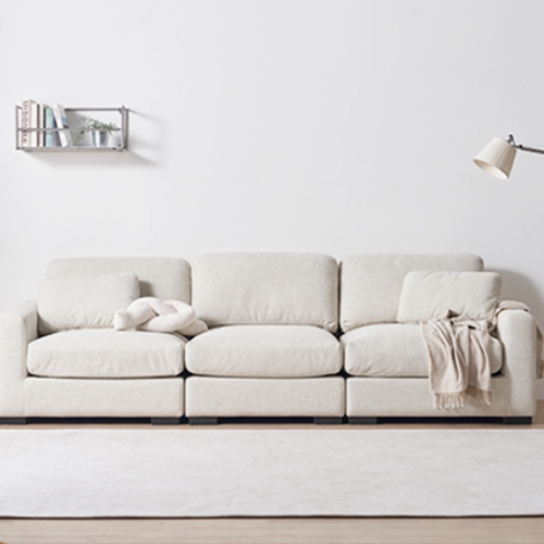 파로마 아리아나 모듈 풀커버 아쿠아 패브릭 소파 4인용 (스툴별도)_이미지