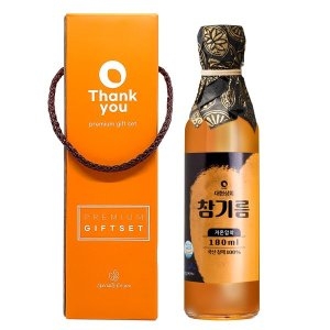 대현상회 저온압착 국산 참기름 180ml 1병 선물세트[1개]