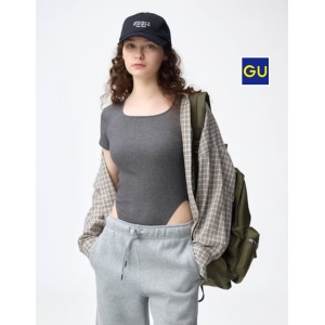 지유 일본한정브랜드 일본 GU 여성용 웜 리브 바디 슈트 358045 공지사항필독_이미지