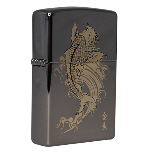 지포 라이터 황금 물고기 GOLD FISH BK +심지+돌+오일133ML 34733947
