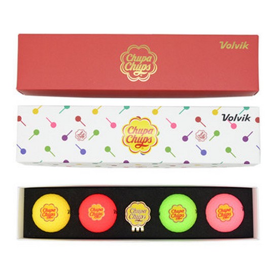 볼빅 볼빅X츄파춥스 골프공 (컬러공, 4개+볼마커)_이미지