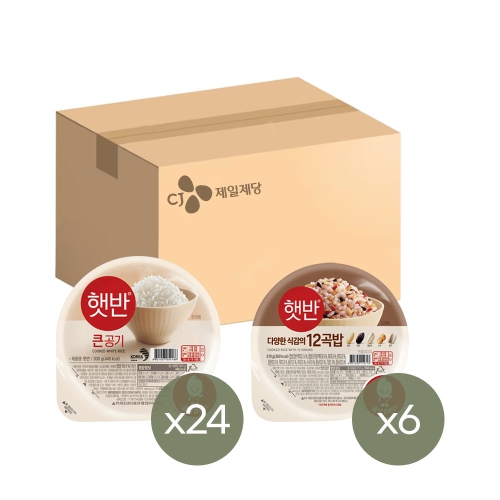 CJ제일제당 햇반 큰공기 300g 24개 + 12곡밥 210g 6개_이미지