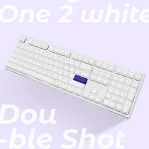 더키 ONE 2 SEAMLESS WHITE PBT 이중사출 영문