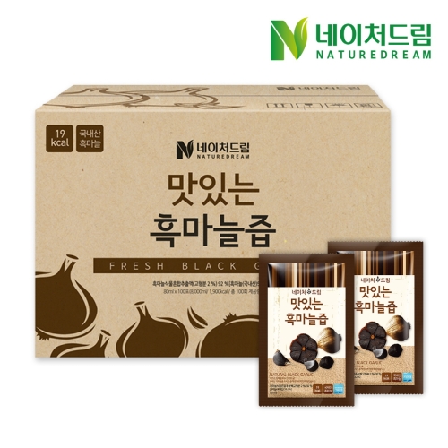 케이에프한국자연농산 네이처드림 맛있는 흑마늘즙 80ml 100포 (1개)