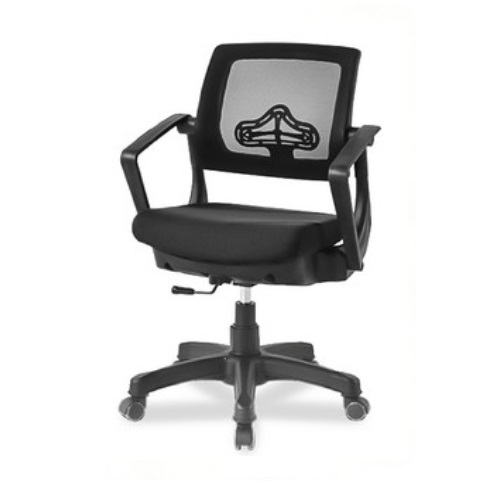 비엠코리아 블랙 프레임 무회전 중심봉 기능성 메쉬 의자 C250 (발받침대포함)_이미지