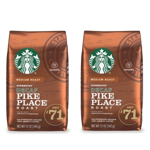 스타벅스 디카페인 원두 커피콩 가루 Pike Place 340g 2개