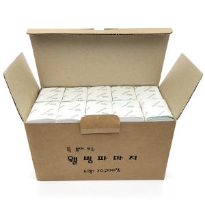 뷰티플러스 웰빙파마지 케이스용 1박스 10.200장 일회용 파지