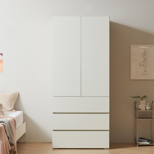 BIF보루네오  마르체 이안 3단서랍 모듈 옷장 800