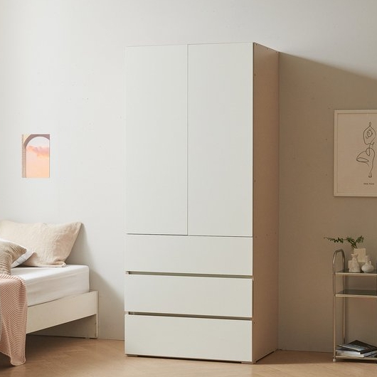 BIF보루네오 마르체 이안 3단서랍 모듈 옷장 800_이미지