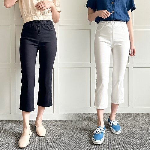 아이우먼 위쉬몰 LO 고탄력옆트임9부팬츠663P294H507 빅사이즈