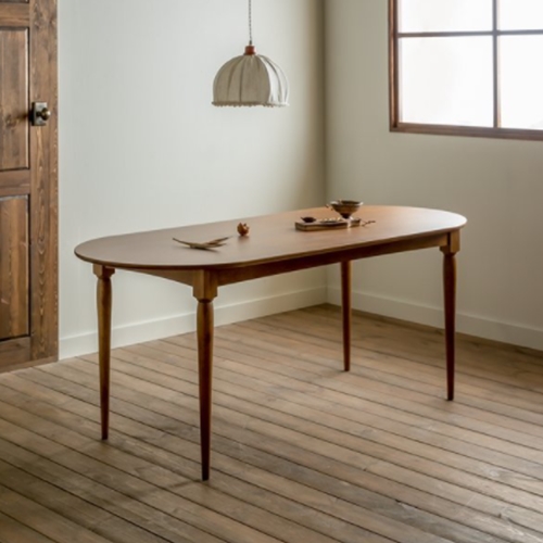 레베카 타원형 원목 식탁 1800