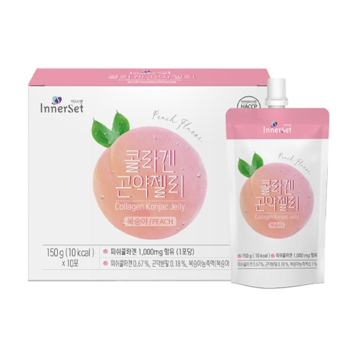 이너셋 콜라겐 곤약젤리 복숭아 10포 (1개)_이미지