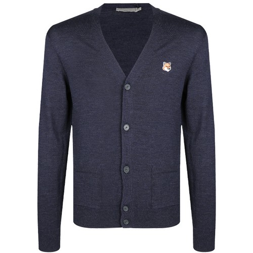 메종키츠네 폭스헤드 패치 가디건 GU00542KT1036 (P480, 네이비)_이미지