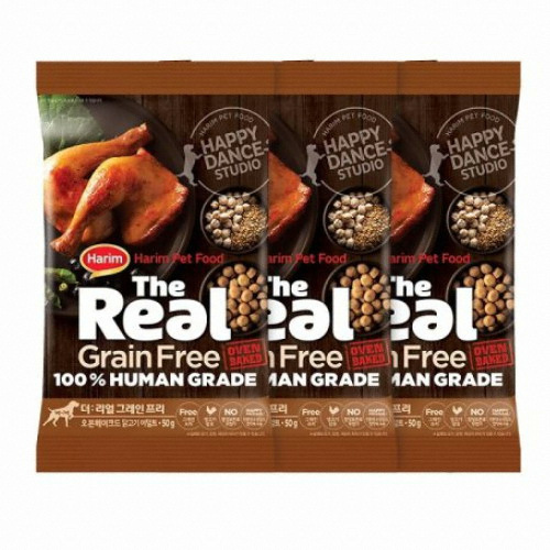  더리얼 독 그레인프리 오븐베이크드 닭고기 어덜트 50g [3개]