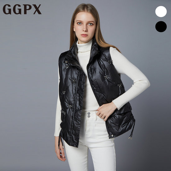 연승어패럴 GGPX 비즈 패치 사이드 셔링 스트링 패딩 베스트 GOBVT019F