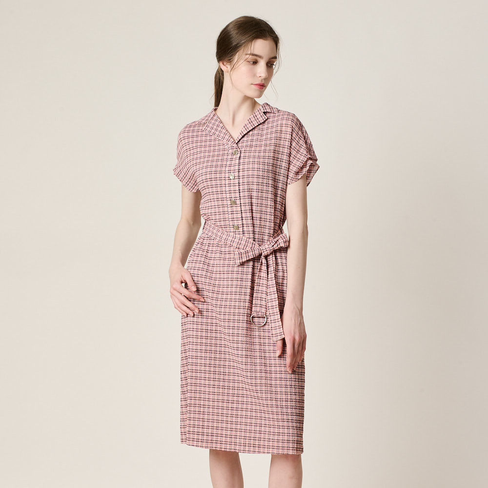 BCBG 아주라 체크 원피스 B2F7O604_이미지