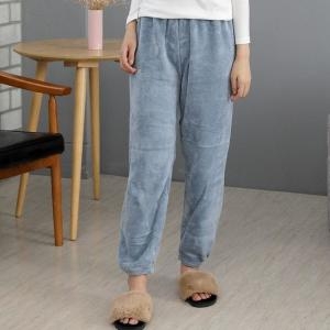 RGL03OO1 남여공용 극세사 수면바지 플리스블루 겨 지