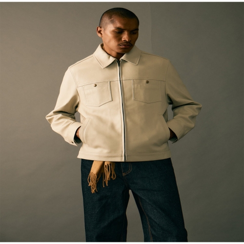 남성 HIS 램스킨 레더 랜치 재킷_HZJU5F811CR