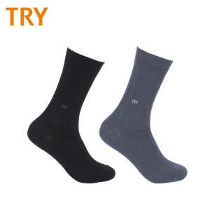 TRY 세로줄링크스 남성용 장목 양말 2매입 세트 TMSDC51
