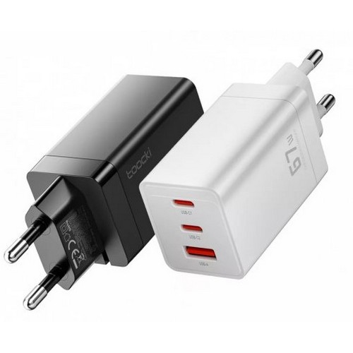 toocki PD PPS 67W 3포트 GaN 충전기 P067AU01A2C0_이미지