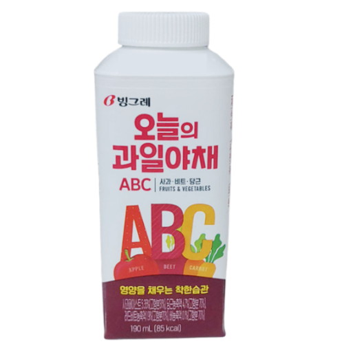 빙그레 오늘의 과일야채 ABC 190ml (1개)