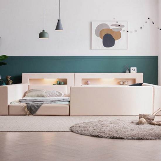 삼익가구 렉스 벙커형 LED 패밀리침대 SS+Q (시리우스65T케미컬폼독립)_이미지