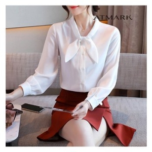  앳마크 리본타이블라우스_AA36BL011G 578711_AA36BL011G