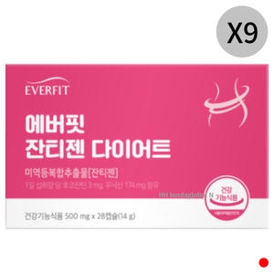 내츄럴플러스 에버핏 잔티젠 다이어트 500mg 28캡슐 (9개)_이미지