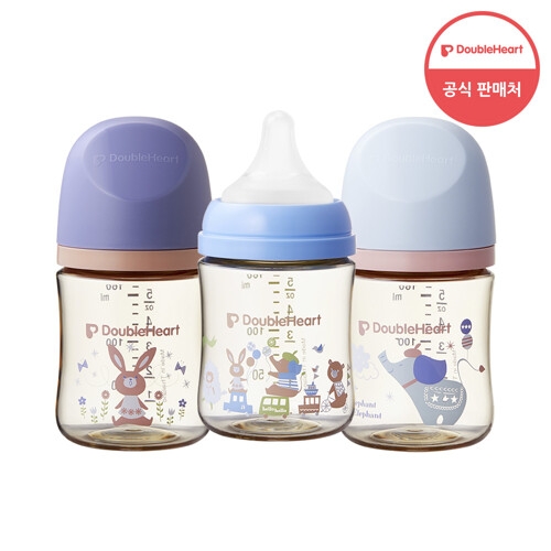더블하트 모유실감 3세대 PPSU 디어프렌즈 160ml (젖병 2개 + 젖꼭지 2개)_이미지
