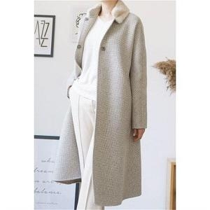 BBW STYLE  JK1818K99-미엘코 밍크카라 울 코트  5915468_이미지