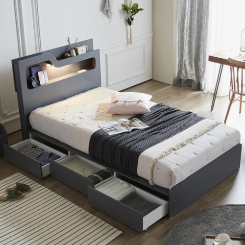 룩셈 수납 LED침대 SS