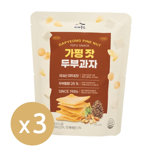 국산콩 가평 잣 수제 두부과자 50g