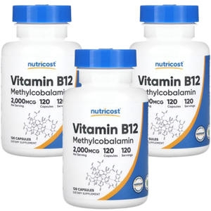뉴트리코스트 비타민B12 2000mcg 120캡슐 (3개)_이미지