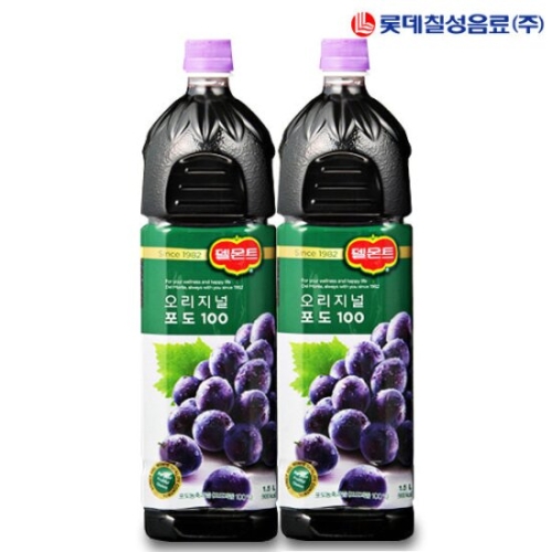 롯데제약 롯데 델몬트 오리지널포도 1.5L 4펫 낱개_이미지